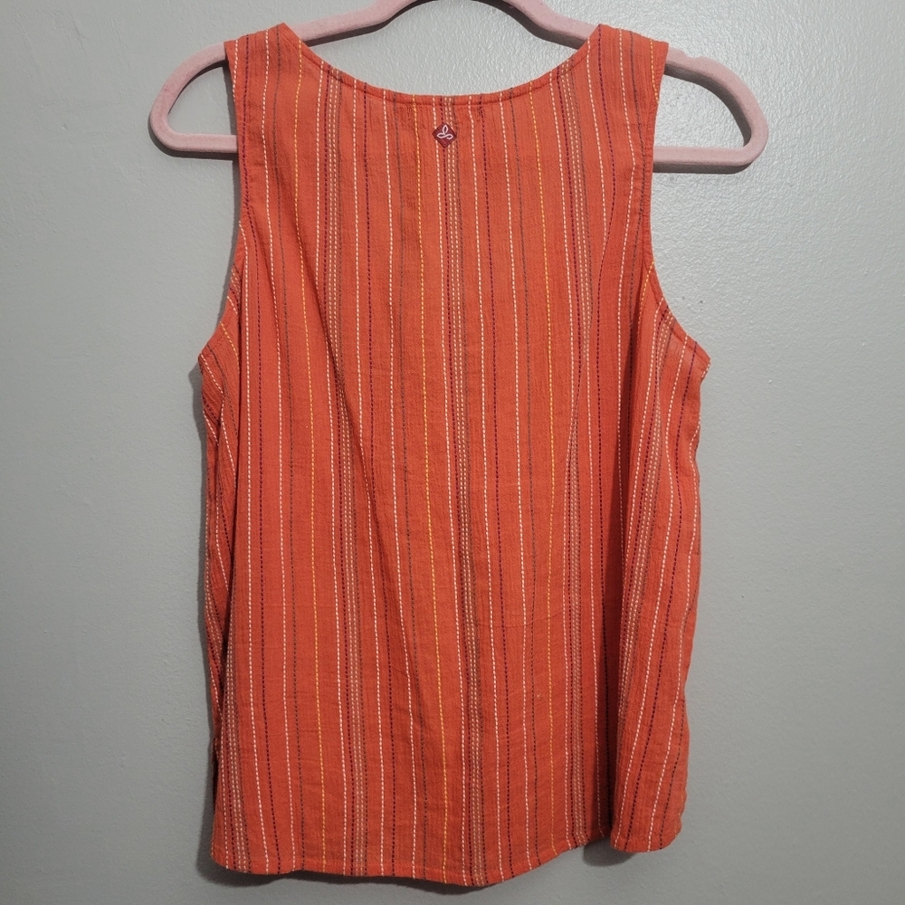 🍒 Prana Jardin Top Womens S Striped Summer Casual Relaxed Organic Outdoors Boho - Picture 2 of 5